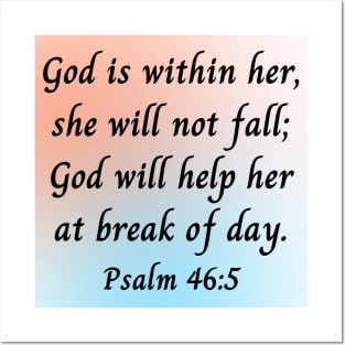 God Is Within Her She Will Not Fall Posters and Art